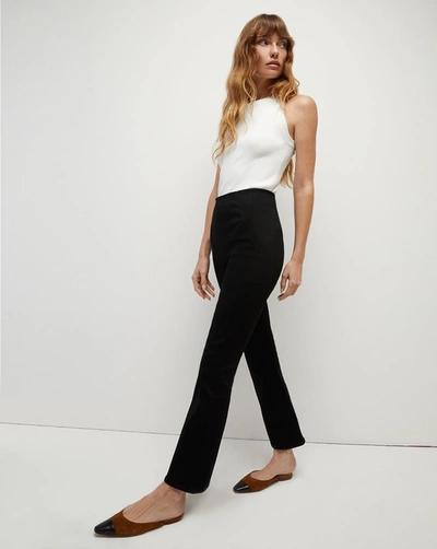 Shop Veronica Beard Carson Off-duty Kick-flare Jean In Onyx