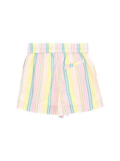 Shop Ganni Shorts In Stripe