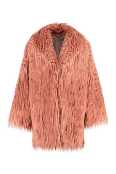 Shop Philosophy Di Lorenzo Serafini Faux Fur Coat In Orange
