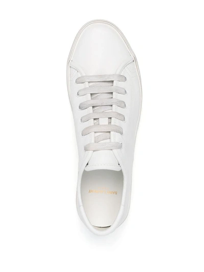 Shop Saint Laurent "malibu" Low-top Sneakers In White