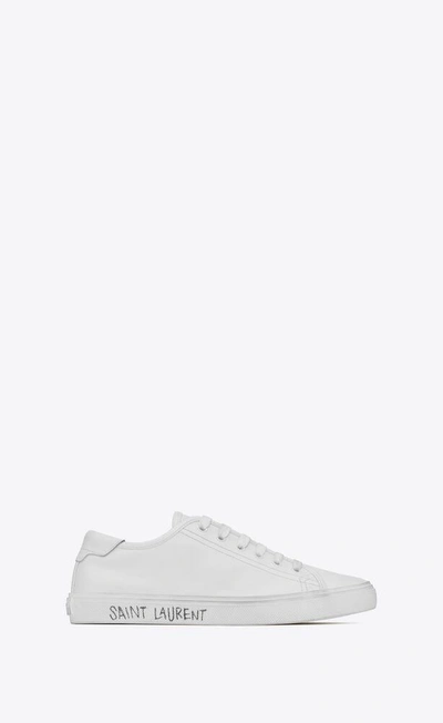 Shop Saint Laurent "malibu" Low-top Sneakers In White