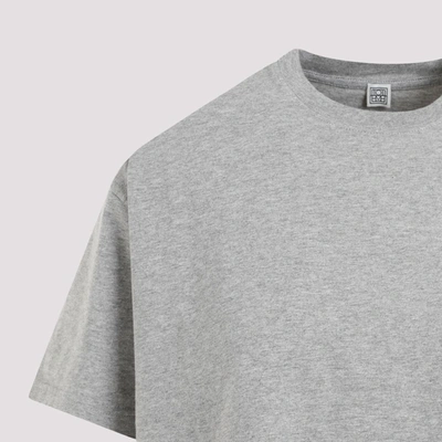 Shop Totême Straight Organic Cotton T-shirt Tshirt In Grey