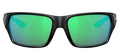 Shop Costa Del Mar Tailfin 580g Rectangle Polarized Sunglasses In Green