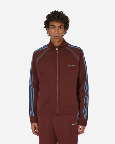 Shop Adidas Originals Wales Bonner Statement Knit Track Top Mystery In Brown