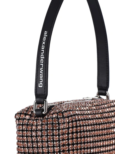 Alexander Wang Heiress" Metallic Chain Knit Shoulder Bag In Orange