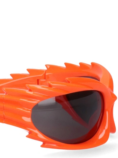 Balenciaga Angular Bold Sunglasses Unique Shape In Orange