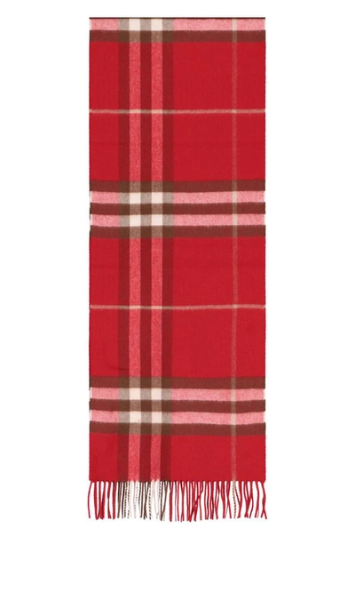 Shop Burberry Scarfs In Red