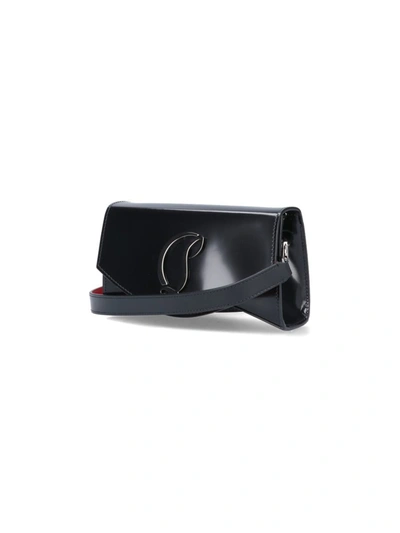 Christian Louboutin Loubi54 Large Leather Crossbody Clutch In Black