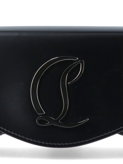 Christian Louboutin Loubi54 Large Leather Crossbody Clutch In Black