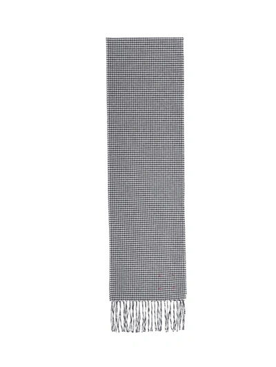 Destin Houndstooth Scarf In Black