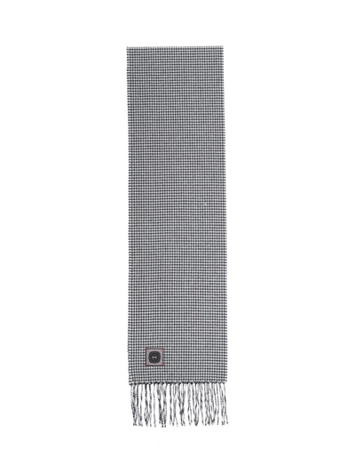 Destin Houndstooth Scarf In Black