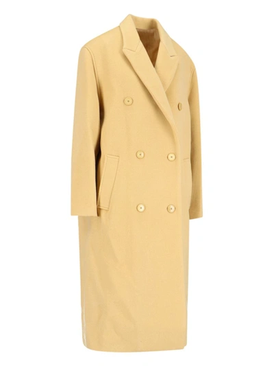 Isabel Marant Coat In Virgin Wool And Cashmere In Yellow