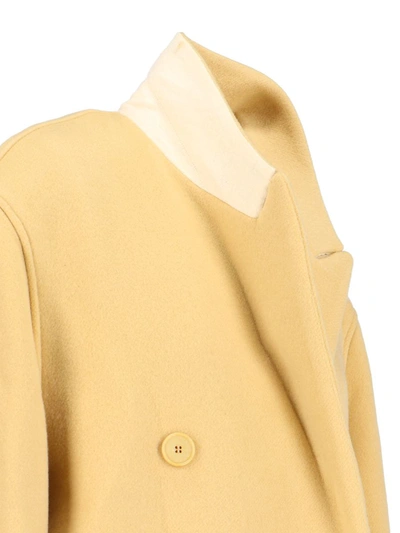 Isabel Marant Coat In Virgin Wool And Cashmere In Yellow