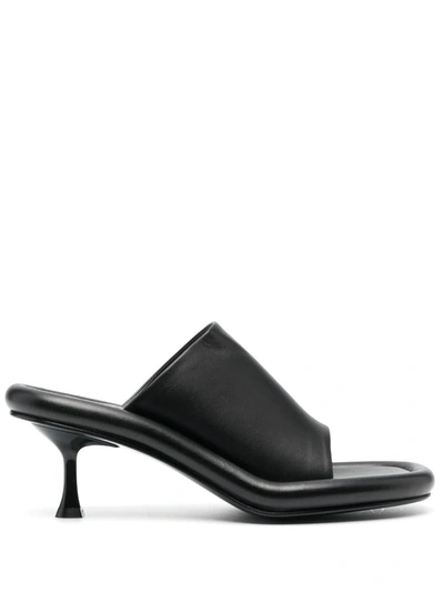 Jw Anderson Black Bumper Tube Sandals In 999 Black