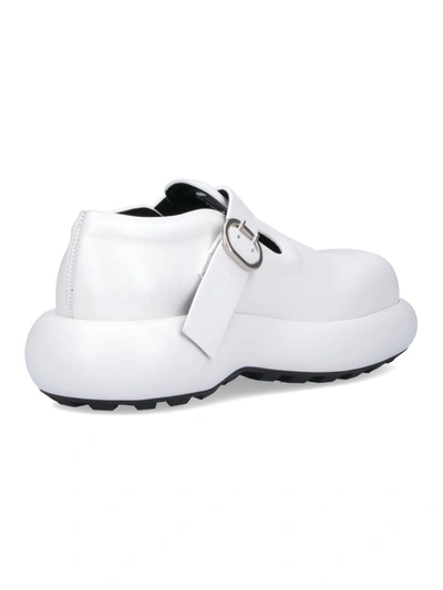 Shop Jil Sander Flat Shoes In White