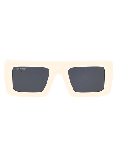 Shop Off-white Sunglasses In 0107 White Dark Grey