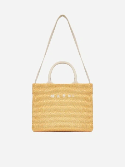 Shop Marni Basket Small Fabric Bag In Arabesque
