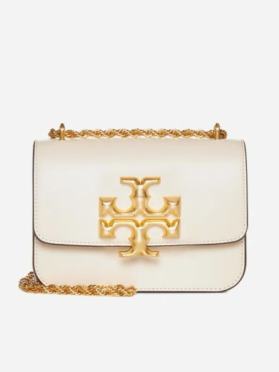 Shop Tory Burch Eleanor Convertible Leather Small Bag In New Cream