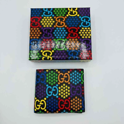 Gucci Unisex Black/rainbow Gg Supreme Psychedelic Bi-fold Wallet In Black/rainbow