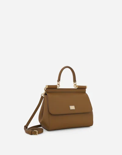 Dolce & Gabbana Medium Sicily Handbag In ブラウン