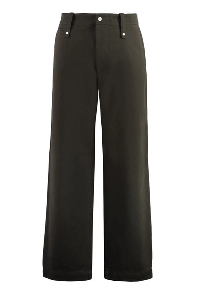 Shop Burberry Cotton Trousers In Brown
