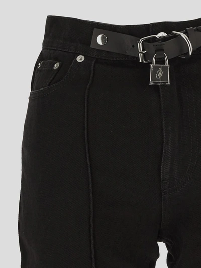 Shop Jw Anderson Padlock Strap Slim Fit Jeans In Black