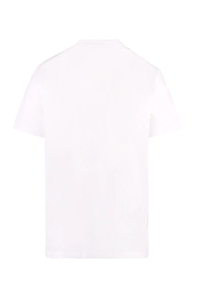 Versace Logo Embroidery T-shirt In White