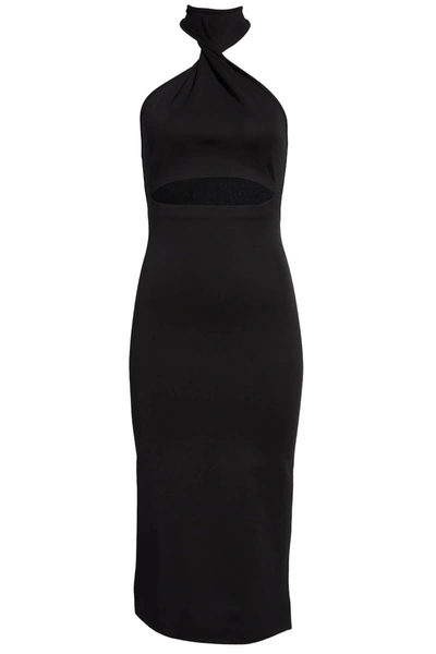 Shop Gauge81 'abile' Compact Knit Midi Dress In Black