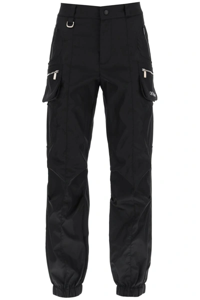 Shop Off-white Cargo Pants In Nylon Twill In Black