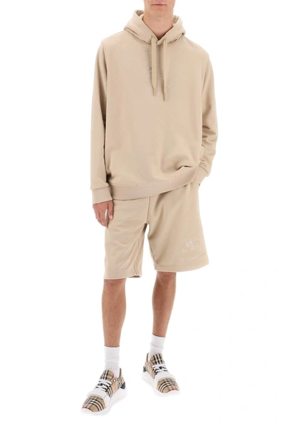 Shop Burberry Tidan Hoodie With Embroidered Ekd