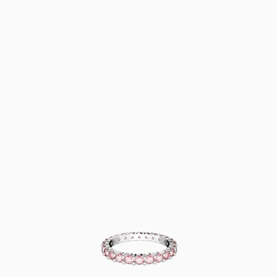 Swarovski Metal Matrix Ring Embellished With Crystals In Pink