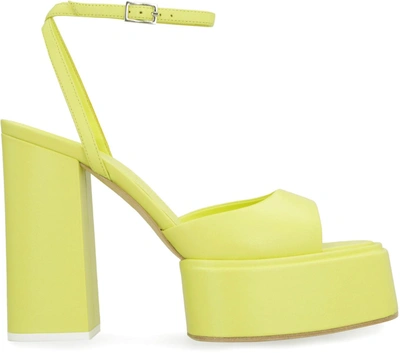 Shop 3juin Beth Heeled Sandals In Yellow