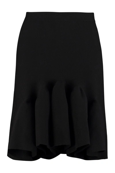 Shop Bottega Veneta Knitted Mini Skirt In Black