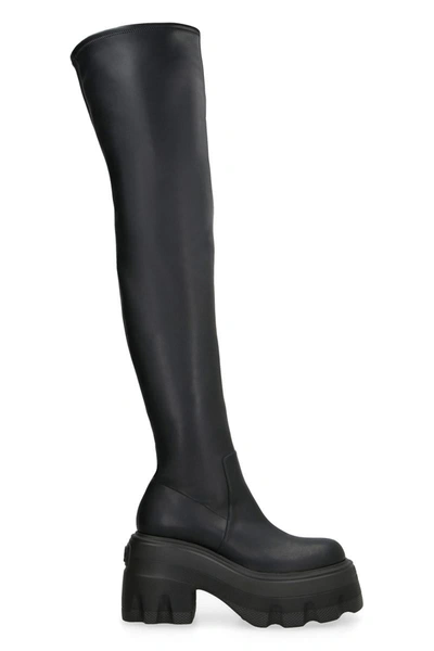 Shop Casadei Maxxxi Over-the-knee Boots In Black