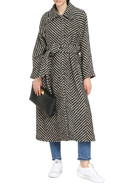 Shop Gianluca Capannolo Wool Blend Coat In Multicolor