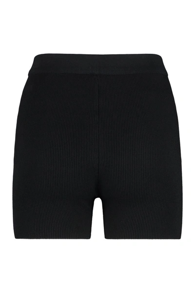 Shop Jacquemus Pralu Knitted Shorts In Black