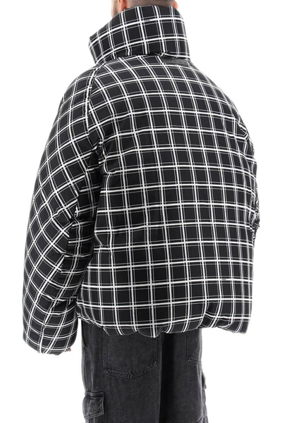Shop Marni Dingyun Zhang Puffer Jacket With Check Motif In Multicolor