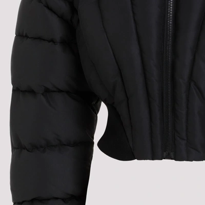 Shop Mugler Recycled Polyester Padded Jacket In Black