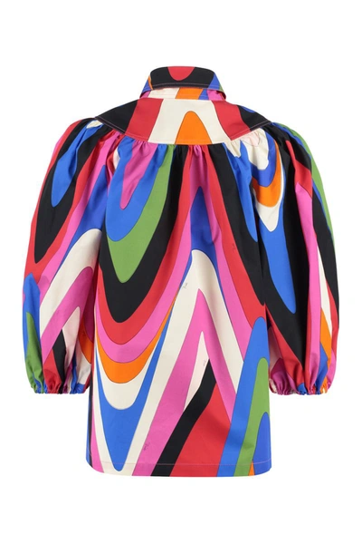 Shop Pucci Printed Cotton Shirt In Multicolor