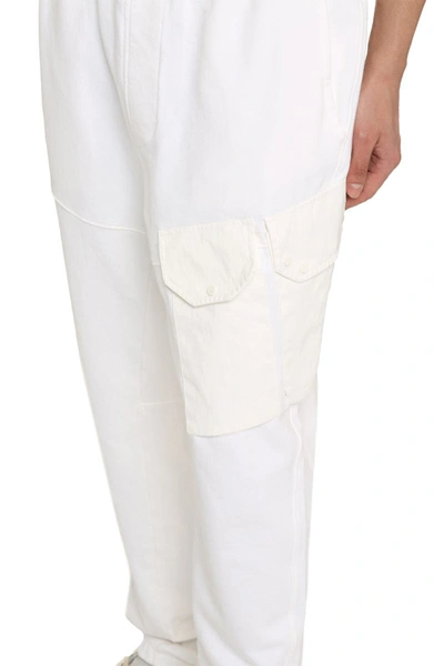 Shop Ten C Cotton Track-pants In Ivory