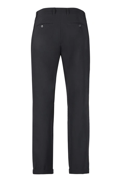 The (alphabet) Tailored Cuffed Trousers In Black