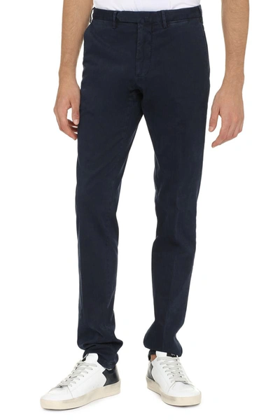 Shop The (alphabet) The (pants) - Stretch Cotton Chino Trousers In Blue