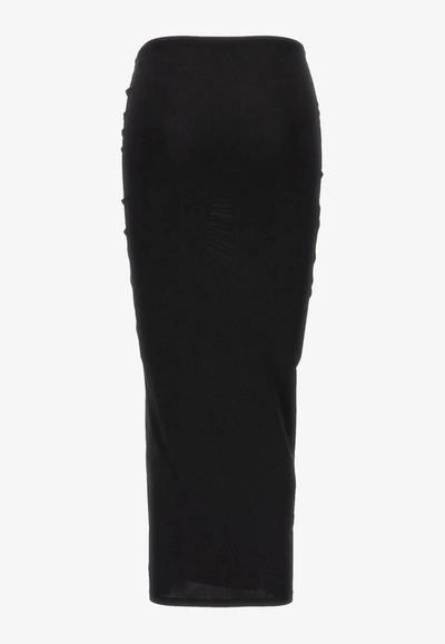 Pucci Asymmetric Midi Skirt In Black
