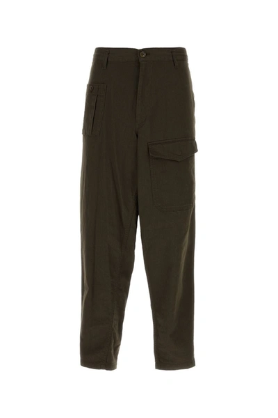 Shop Yohji Yamamoto Pants In Brown