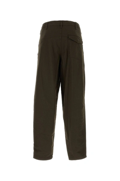 Shop Yohji Yamamoto Pants In Brown