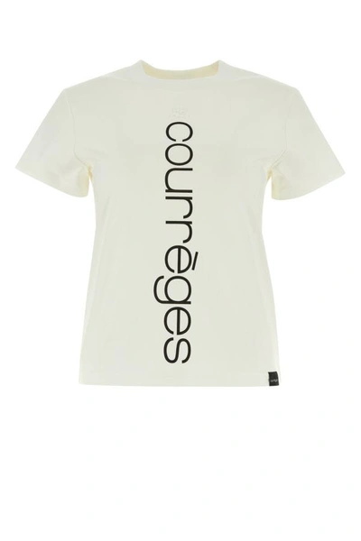 Shop Courrèges Courreges Woman White Cotton T-shirt