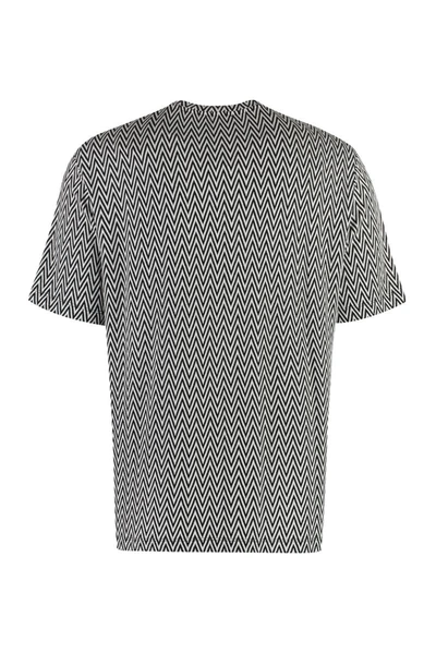 Shop Giorgio Armani Jacquard Knit T-shirt In White