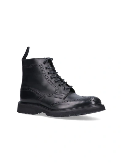 Tricker's Trickers Stow Vi-lite Brogue Boot In Black