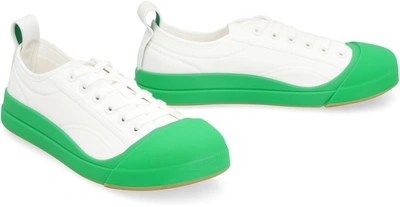 Shop Bottega Veneta Vulcan Fabric Low-top Sneakers In White