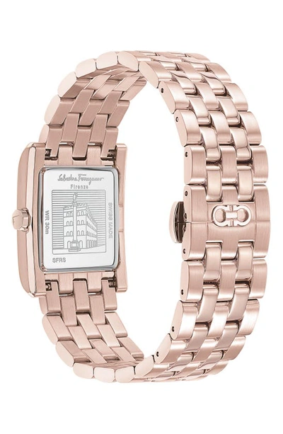 Shop Ferragamo Lace Bracelet Watch, 20mm X 25mm In Rose Gold